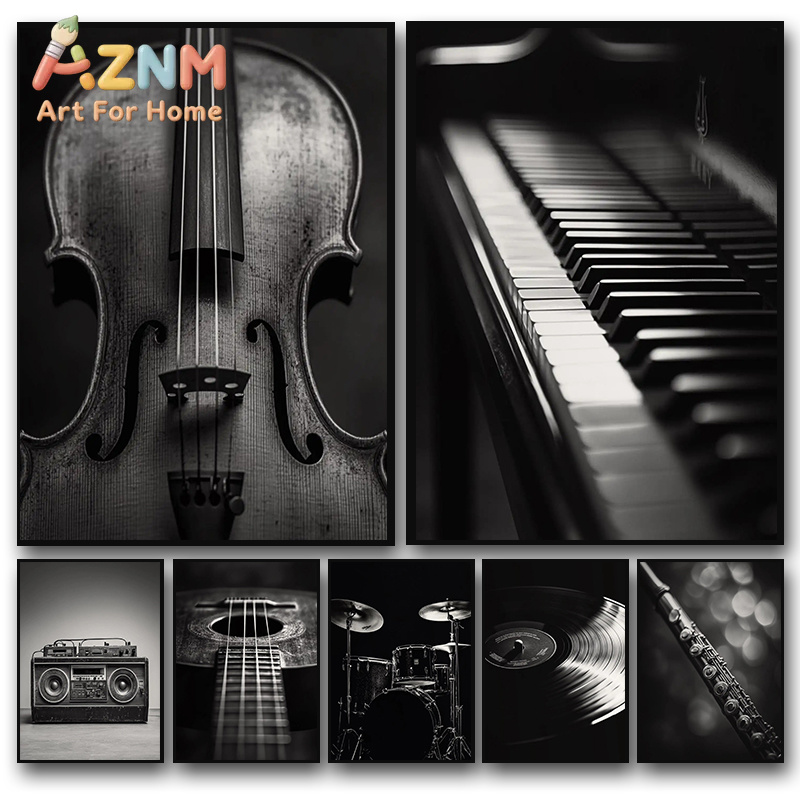 Picture Of Musical Instrument - لوحات فنية كلاسيكية لآلات موسيقية، ملصقات