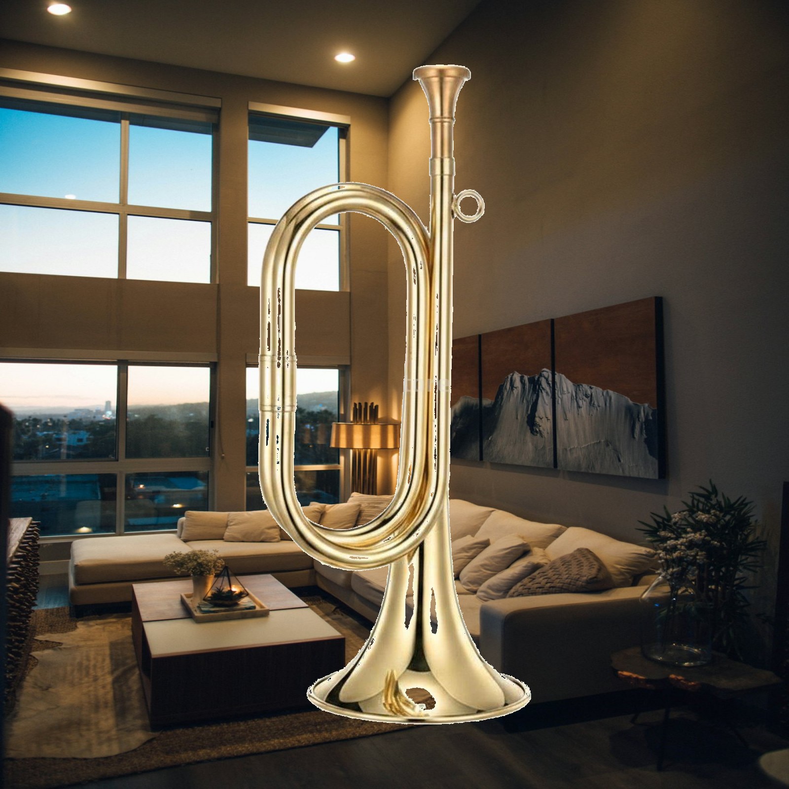 بوق نحاسي محمول للفرقة الموسيق - مراجعة Musical Instrument Bugle وسعره